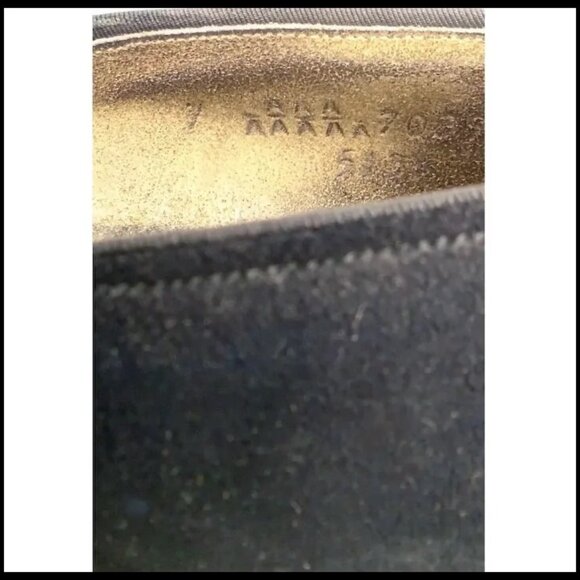 50s Vintage Black Baby Doll Pumps Heels Shoes, Sweetheart Vamp, Suede - Picture 8 of 15